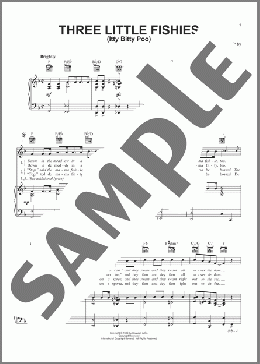 Three Little Fishies (Itty Bitty Poo)(Saxie Dowell) 楽譜 ピアノ & ボーカル & ギター ダウンロード