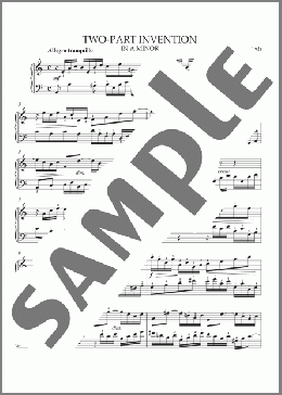 Two-Part Invention in A Minor(Bach) 楽譜 ピアノ（ソロ） ダウンロード
