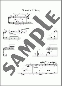 Air On The G String(Johann Sebastian Bach) 楽譜 ピアノ（ソロ） ダウンロード