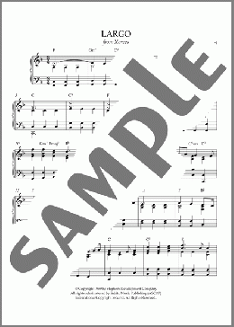 Largo(Handel) 楽譜 ピアノ（ソロ） ダウンロード