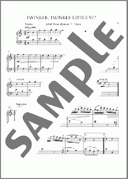 Twinkle, Twinkle Little Star (Ah! Vous dirai-je, maman) Theme(Mozart) 楽譜 ピアノ（ソロ） ダウンロード