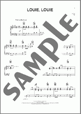 Louie, Louie(The Kingsmen) 楽譜 ピアノ（ソロ） ダウンロード