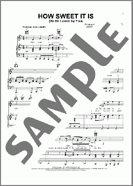 How Sweet It Is (To Be Loved By You)(Marvin Gaye/James Taylor) 楽譜 ピアノ & ボーカル & ギター ダウンロード