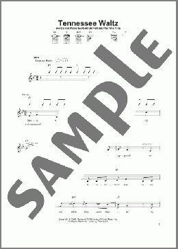 Tennessee Waltz(Patti Page/Pee Wee King) 楽譜 メロディ ダウンロード