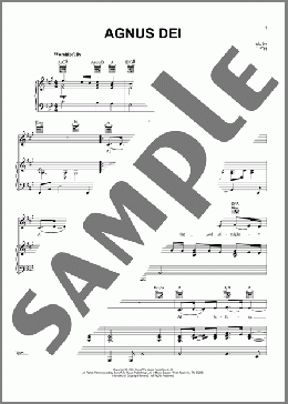 Agnus Dei(Michael W. Smith) 楽譜 ピアノ & ボーカル & ギター ダウンロード
