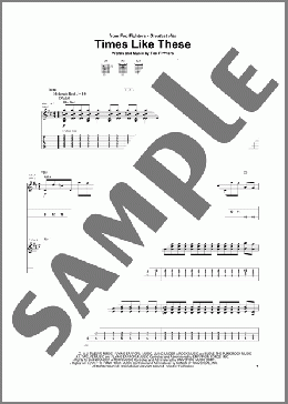 Times Like These(Foo Fighters) 楽譜 ギター（ソロ） ダウンロード