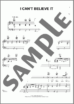 I Can't Believe It(Keith Green) 楽譜 ピアノ & ボーカル & ギター ダウンロード