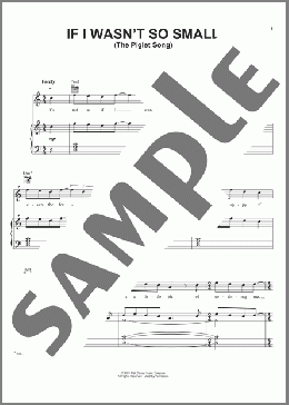 If I Wasn't So Small (The Piglet Song)(Carly Simon) 楽譜 ピアノ & ボーカル & ギター ダウンロード