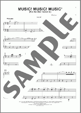 Music! Music! Music! (Put Another Nickel In)(Stephan Weiss) 楽譜 ピアノ（連弾） ダウンロード