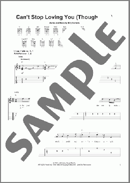 Can't Stop Loving You (Though I Try)(Leo Sayer/Keith Urban/Phil Collins) 楽譜 ギター（ソロ） ダウンロード
