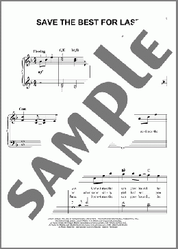 Save The Best For Last(Vanessa Williams) 楽譜 ピアノ（ソロ） ダウンロード