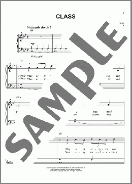 Class(Fred Ebb) 楽譜 ピアノ（ソロ） ダウンロード