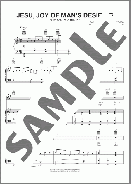 Jesu, Joy Of Man's Desiring(Johann Sebastian Bach) 楽譜 ピアノ & ボーカル & ギター ダウンロード
