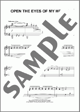 Open The Eyes Of My Heart(Sonicflood/Paul Baloche) 楽譜 ピアノ（ソロ） ダウンロード