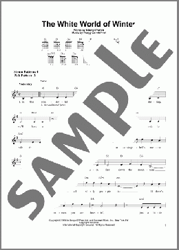 The White World Of Winter(Mitchell Parish) 楽譜 メロディ ダウンロード