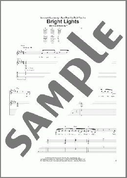 Bright Lights(Matchbox 20/Matchbox Twenty) 楽譜 ギター（ソロ） ダウンロード