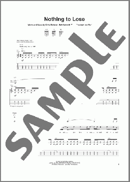 Nothing To Lose(Sanctus Real) 楽譜 ギター（ソロ） ダウンロード