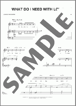 What Do I Need With Love(Dick Scanlan/Thoroughly Modern Millie) 楽譜 ピアノ & ボーカル & ギター ダウンロード