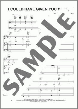I Could Have Given You More(Andrew Lloyd Webber) 楽譜 ピアノ & ボーカル & ギター ダウンロード