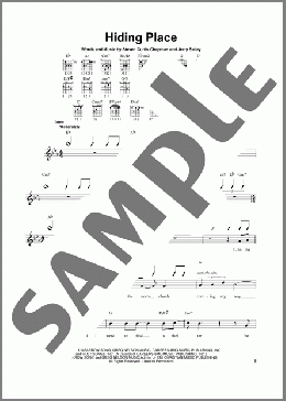 Hiding Place(Steven Curtis Chapman) 楽譜 メロディ ダウンロード