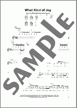 What Kind Of Joy(Steven Curtis Chapman) 楽譜 メロディ ダウンロード