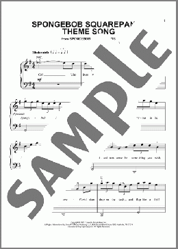 SpongeBob SquarePants Theme Song(Mark Harrison/TV Theme Song) 楽譜 ピアノ（ソロ） ダウンロード