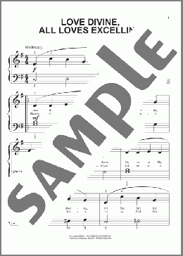 Love Divine, All Loves Excelling(Charles Wesley) 楽譜 ピアノ（ソロ） ダウンロード