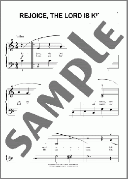 Rejoice, The Lord Is King(Charles Wesley) 楽譜 ピアノ（ソロ） ダウンロード