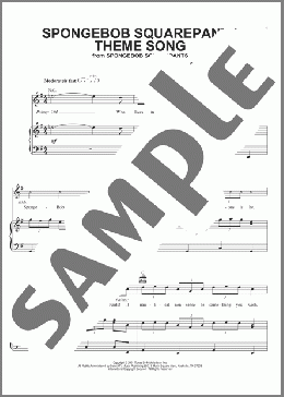SpongeBob SquarePants Theme Song(Mark Harrison/TV Theme Song) 楽譜 ピアノ & ボーカル & ギター ダウンロード