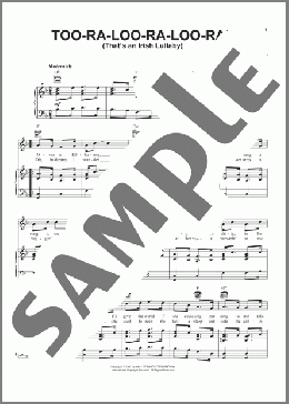 Too-Ra-Loo-Ra-Loo-Ral (That's An Irish Lullaby)(James R. Shannon) 楽譜 ピアノ & ボーカル & ギター ダウンロード