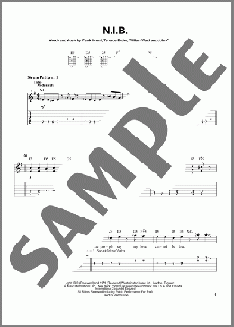 N.I.B.(Black Sabbath/Ozzy Osbourne) 楽譜 ギター（ソロ） ダウンロード