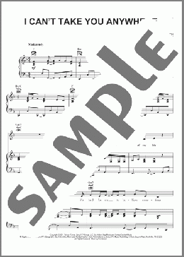 I Can't Take You Anywhere(Toby Keith/Scotty Emerick) 楽譜 ピアノ & ボーカル & ギター ダウンロード