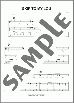 Skip To My Lou(Pete Seeger) 楽譜 ピアノ & ボーカル & ギター ダウンロード