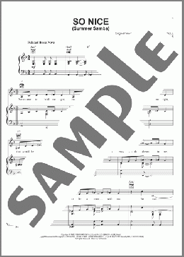 So Nice (Summer Samba)(Marcos Valle) 楽譜 ピアノ & ボーカル & ギター ダウンロード
