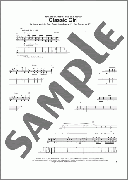 Classic Girl(Jane's Addiction) 楽譜 ギター（ソロ） ダウンロード
