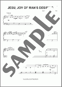 Jesu, Joy Of Man's Desiring(Johann Sebastian Bach) 楽譜 ピアノ（ソロ） ダウンロード