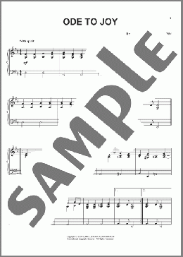 Ode To Joy(Ludwig Van Beethoven) 楽譜 ピアノ（ソロ） ダウンロード