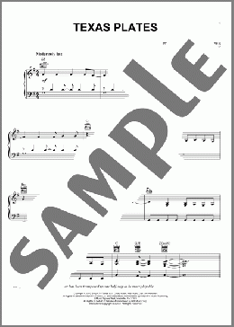 Texas Plates(Kellie Coffey) 楽譜 ピアノ & ボーカル & ギター ダウンロード