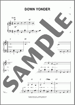 Down Yonder(Johnny Gimble/Johnny Maddox/Willie Nelson) 楽譜 ピアノ（ソロ） ダウンロード