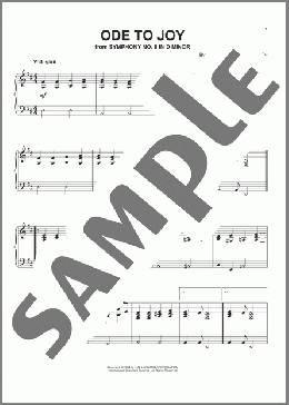 Ode To Joy(Ludwig Van Beethoven) 楽譜 ピアノ（ソロ） ダウンロード