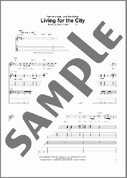 Living For The City(Jonny Lang/Stevie Wonder) 楽譜 ギター（ソロ） ダウンロード