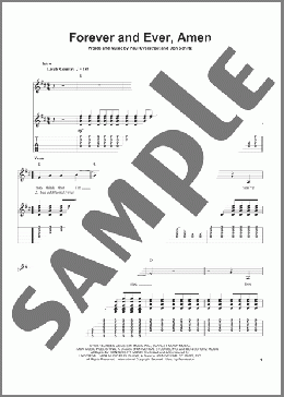 Forever And Ever, Amen(Randy Travis) 楽譜 ギタースコア ダウンロード