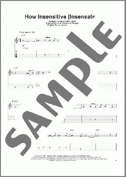 How Insensitive (Insensatez)(Antonio Carlos Jobim) 楽譜 ギタースコア ダウンロード