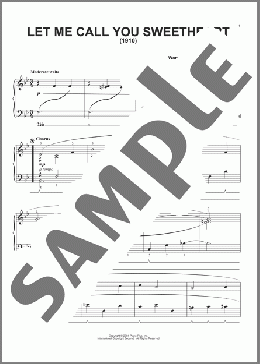 Let Me Call You Sweetheart(Beth Slater Whitson and Leo Friedman) 楽譜 ピアノ（ソロ） ダウンロード