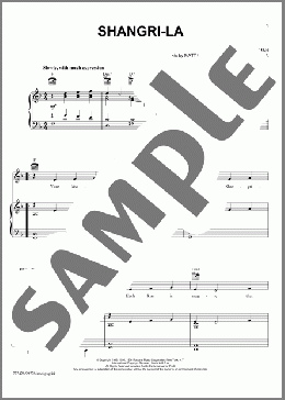 Shangri-la(Carl Sigman/Robert Maxwell) 楽譜 ピアノ & ボーカル & ギター ダウンロード