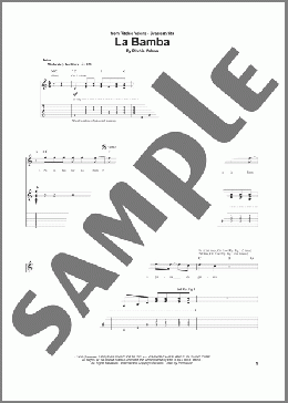 La Bamba(Los Lobos/Ritchie Valens) 楽譜 ギター（ソロ） ダウンロード
