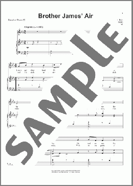 Brother James' Air(Based on Psalm 23) 楽譜 ピアノ & ボーカル ダウンロード