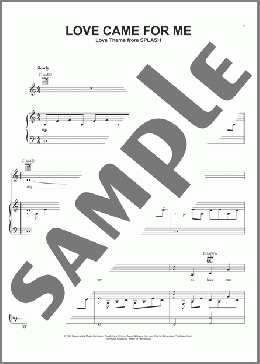 Love Came For Me(Placido Domingo) 楽譜 ピアノ & ボーカル & ギター ダウンロード
