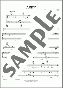 Amity(Carly Simon) 楽譜 ピアノ & ボーカル & ギター ダウンロード
