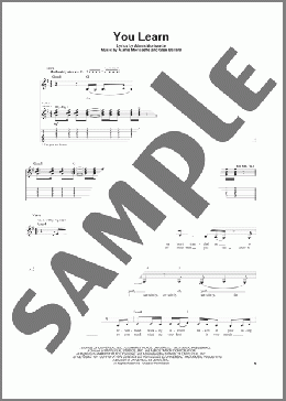 You Learn(Alanis Morissette) 楽譜 ギター（ソロ） ダウンロード
